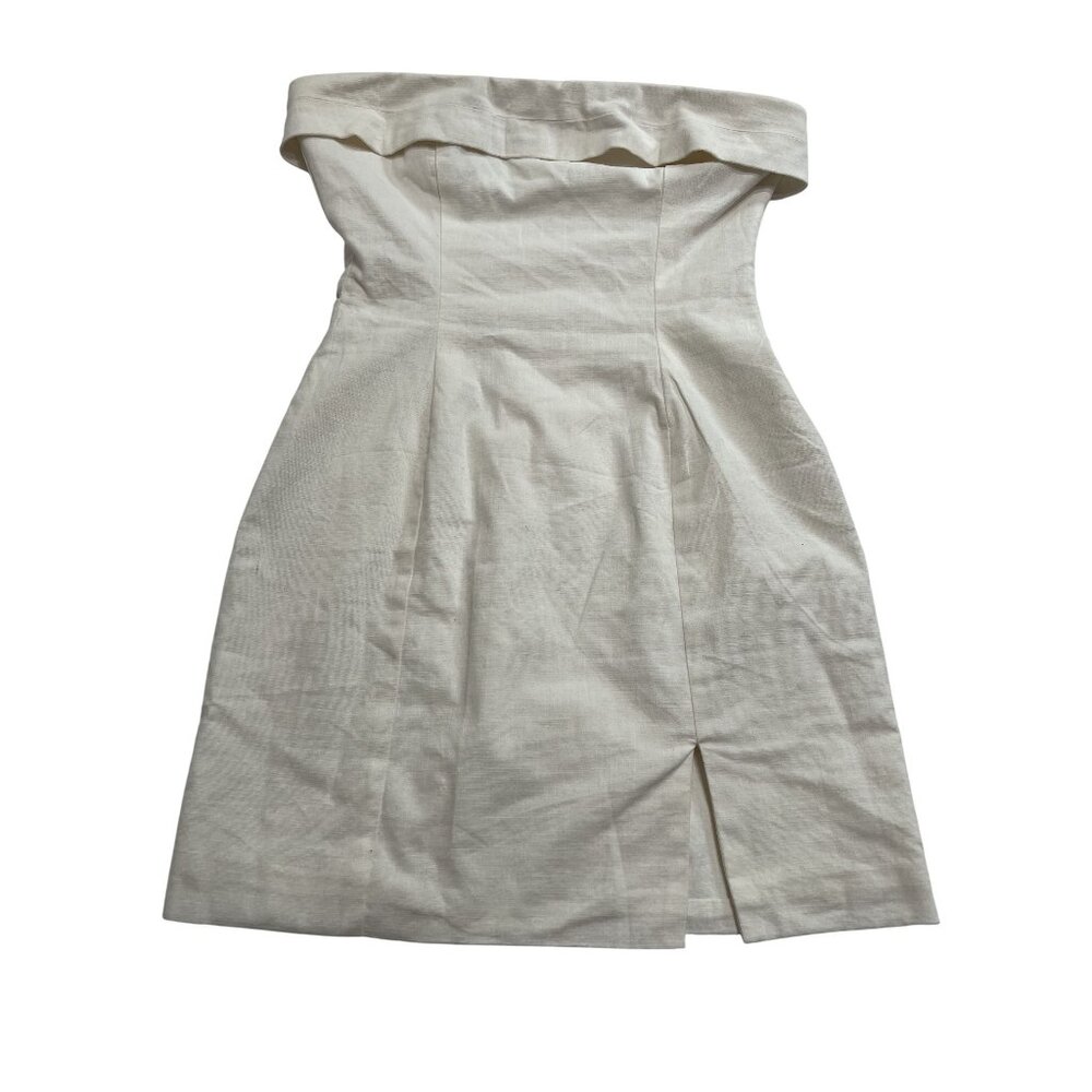 Cellecci Strapless Mini Dress in White